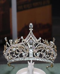 Coronas nupciales Bling Bling Cristales Tocados Corona de boda Rhinestone Tiara nupcial Accesorios para fiestas de bodas 3502677