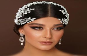Fascinateurs de mariée couronnes strass cristaux mascarade couronnes de mariage bandeau accessoires de cheveux fête baroque fait à la main chic Enga8350278