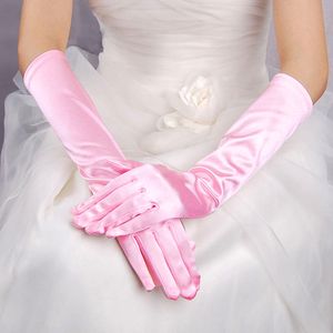 Bruidshandschoenen Satin Wedding Gloves Etiquette Bridal Sexy Dinner Gloves