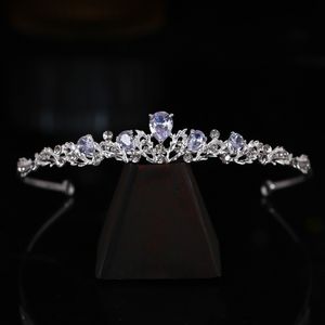 Bruidshaarband hoofdtooi flash diamant zirkoon kleine kroon haarsieraden Prinses Verjaardag bruiloft prestatie accessoires313N