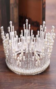 Headwear Bridal Baroque Full Circle Pearl Exquise Crown Princess Bride Couronne Accessoires de mariage8984207