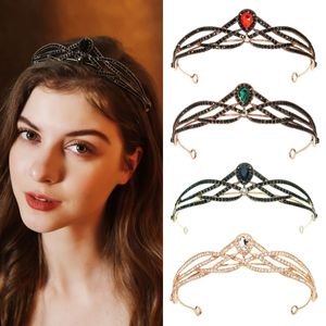 Bruids hoofddeksel, Crown Headband Barokke Vintage Wedding Accessories Princess Birthday Luxueuze Rhinestone Small Crown