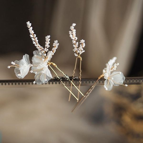 Bijoux de mariée fleur couvre-chef Floral coiffure perle pinces à cheveux épingles femmes fille demoiselles d'honneur épingle à cheveux mariée accessoires de mariage