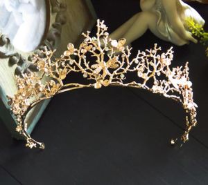 Bridal Bijoux Gold Baroques Baroques Couronne Tiara Robe de mariée Accessoires New6914449
