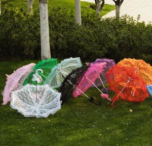 Bruidsveters paraplu 2 maat elegante bruiloft parasol kant ambachtelijke paraplu's voor show party decoratie dans foto rekwisieten