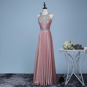 2022 Avondjurken Bruids Necked Toast New Elegant Dinner Party Host Long Prom Dress Dames
