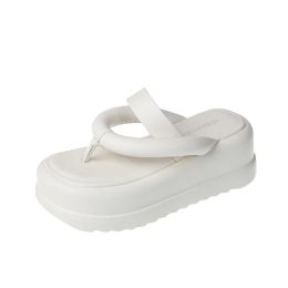 Sandalias nupciales Sandalias planas con suela gruesa para mujer Sandalias con estilo Casual Chanclas Zapatillas de playa