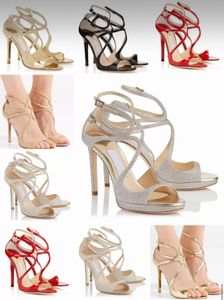 Bridal Sandals Chaussures Lady Pumps des femmes Elegant Brand Evening Lance Gladiator Cross Strappy Party High Heels Perfect with Box