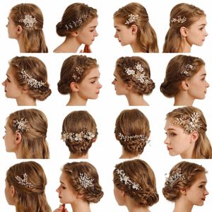 Accessoires de cheveux en métal scintillant de mariée Peigne à cheveux de luxe avec strass cristal perle épingle à cheveux dames pinces à cheveux j1hz #