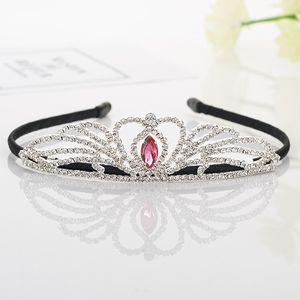 Meisjes kronen met steentjes bruiloft sieraden bruidshoofpieces verjaardagsfeestje prestaties Pageant crystal tiaras bruiloft accessoires # BW-T065