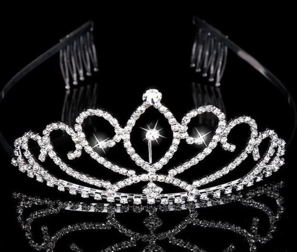 Tiaras de mariée couronnes coiffes avec des strass de bijoux de bijoux en soirée