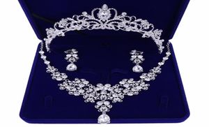 Bruids tiaras haar ketting oorbellen accessoires bruiloft sieraden sets goedkope mode stijl bruid haarjurk 97783804334621