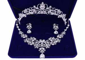 Bruids tiaras haar ketting oorbellen accessoires bruiloft sieraden sets goedkope modestijl bruid haarjurk 97783804312692