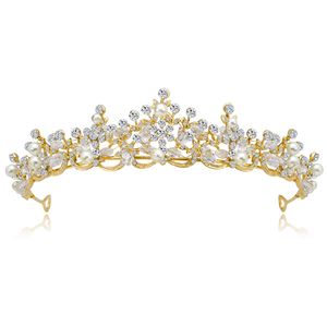 Meisjeskronen met Steentjes Bruiloft Sieraden Bruids Hoofden Verjaardag Party Performance Pageant Crystal Tiaras Bruiloft Accessoires BW-DA002