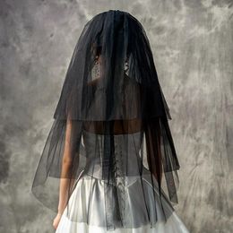 Bruidssluiers Collectie Zwarte Korte Bruiloft Voor Bruid Velos De Novia Accessoires Welon Matrimonio