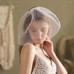 Veaux de mariée Arrivée Blusher Veil Perles perles marities Accessoires de mariage Vestido de Noiva Boda Mariage