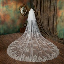 Voiles de mariée Arrivée Cathédrale Robes De Mariée Pour Femmes Voile Ivoire Voile Mariée Vail Sexy Accessoires Robe De Noiva