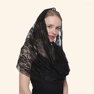 Bruidssluiers Collectie Kant Bloemen Sjaal Ronde Bandana Mode Gebed Hoofddoek Kerk Sjaals Sjaals Moslim Hoofd Wraps 1PC Retail