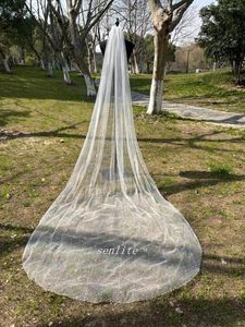 Bridal Veils Bride's Wedding Veil Hoofdtooi zware industrie Pearl Soft Net één laag Fishtail Tail Accessoires Velo de Novia