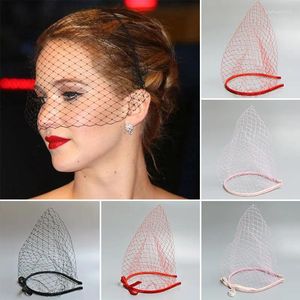 Voiles de mariée élégant rétro cage à oiseaux bandeau bandeau fascinateur casque maille chapeaux fête de mariage charmveil cheveux bijoux accessoires