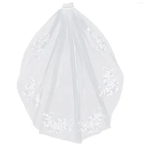 Veaux de mariée Elegant Rhingestone Lace Veil Wedding Hair Accessory Heaveswear Heaporder for Baptême Communion