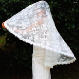 Voiles de mariée élégant court dentelle florale voile de mariage haute qualité couverture visage sans peigne Voile mariage accessoires