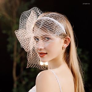 Voiles de mariée Style européen Voile de mariage Vintage Cage à oiseaux Soft Net court pour robes
