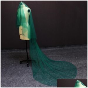 Voiles de mariée Vert Une Couche 3 Mètres Tle Dress Beautif Veil Drop Delivery Party Events Accessoires Dhidj