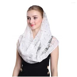 Bruidssluiers ISHSY Wit Kant Vrouwen Katholieke Sluier Mantilla Voor Kerk Hoofd Die Latin Massa De Novia Negra kapel Infinity