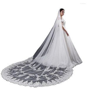 Voiles de mariée luxe à la mode 5 mètres de long cathédrale train mariage voile mariées avec peigne