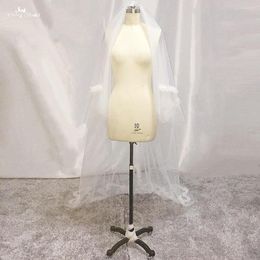 Bridal Veils LZP615 Real POS 3M Ivory Wedding Veil Tweelaags lange hoofdaccessoires verkopen