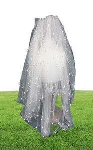 Bridal Veils Nzuk vol met Pearl Short Wedding Veil Design Comb Velos de Novia Vail Headwear7066869