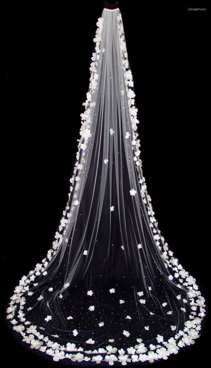 Bridal Veils Sale Veu de Noiva para Bride Floral Boaded by Edge 2 metros Longo Voile MARIAGE 2023