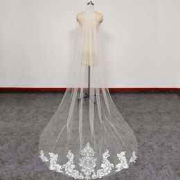 Bridal Veils Soft Tule Wedding Veil met kam één laag 3m lang 1,5 m breed wit ivoor eenvoudige bruid accessoires
