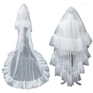 Voiles de mariée Voile Volants Tulle Cathédrale Longueur Bachelorette Party Hen Do Mariage avec peigne