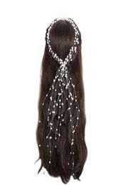Bridal Wedding Crystal Bride Hair Accessoires Perle Fleur Bandeau à la main Perles de coiffeur à la main Perles de cheveux Pobillons pour femmes JCG1587818349