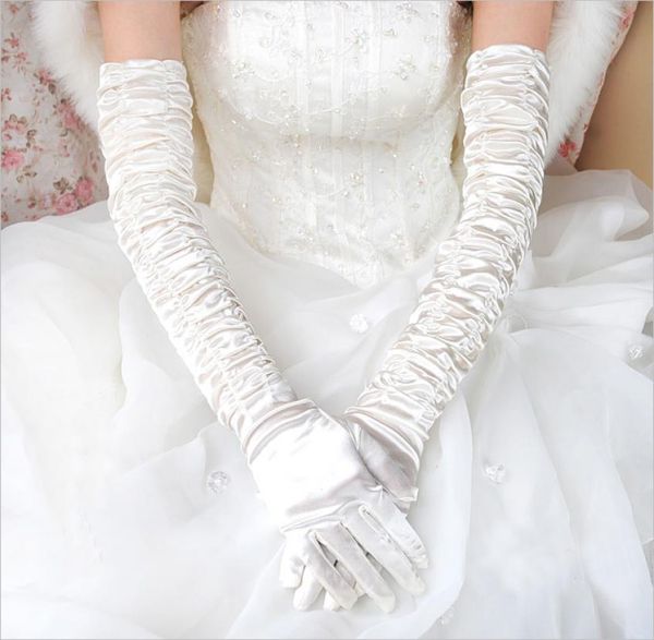 Gants de mariage de mariée plus section longue section coude blanc blanc noir dentelle rouge tout se réfère aux gants de mariage hivernal 3982716