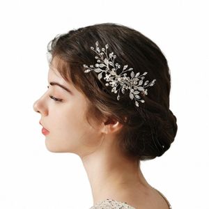 Bridal Wedding Hair Acnticel Rhinest Pearl Hair Peig Clips For Women Active Party Bijoux Bride Headpiece Gift S2C7 #
