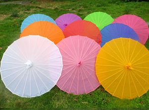 Parapluie en tissu coloré chinois, 100 pièces, blanc, rose, Parasol de danse traditionnelle chinoise, accessoires japonais en soie