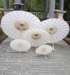 Parapluie de papier de mariage de mariée Parasols Handmaded Plain chinois mini parapluie artisanal pour suspendre les ornements diamètre20304060cm8261367