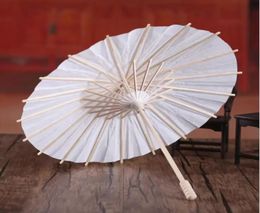 Bruidshuwelijk Parasols Wit Papieren Paraplu's Chinese Mini Ambachtelijke Paraplu Diameter 20304060cm4329350