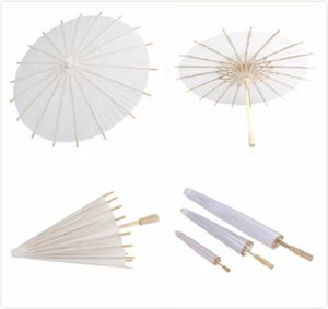 Parasols de mariage nuptial Parapluies en papier blanc Mini parapluie artisanal chinois 4 Diamètre20304060cm Parapluies de mariage pour l'ensemble 3117269