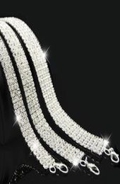 Collier ras du cou en strass extensible, multirangs, pour fête de mariage, bal de promo, élastique, scintillant, 6371226