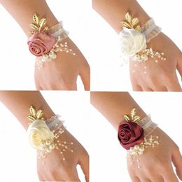 bracelet de bracelet de bracelet de bracelet de bracelet de bracelet de bracelet de bracelet de bracelet de bracelet pour les filles de demoiselle d'honneur de Silk Rose