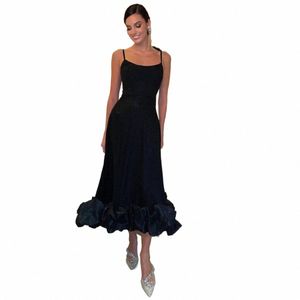 Bridalaffair Black Sleevel Bustier batas de cóctel Short Prom Dres Tea Longitud Vestidos de fiesta de noche para mujeres W1xE #