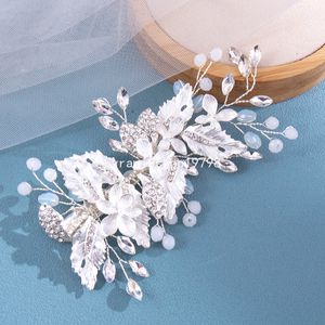 Clip para el pelo de novia, horquilla con diamantes de imitación, pasadores para chicas de graduación a la moda, accesorios para el cabello de boda, Tiaras de joyería para el cabello para mujer