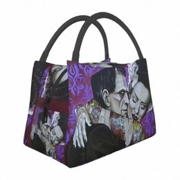 Bride of Frankenstein Mster Sac à lunch isolé thermique Spooky Horror Lunch Counater For Outdoor Picnic Rangement Meal Food Box 59qz #