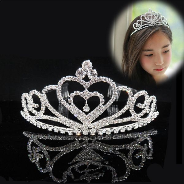 Couronne de cheveux en diamant d'eau pour fête de mariée, bandeau de cheveux d'amour, fabricant, vente directe, accessoires pour cheveux, couronne de boule