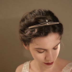 Accessoires de cheveux de la mariée en alliage en alliage couronne de mariage de mariage beaux-cheveux fine cerceau de la princesse de la princesse couronne