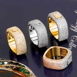 Bruid Talk Unieke Design Luxe Grote Vierkante Ringen AAA Cubic Zirconia Mode Bruids Sieraden Voor Bruiloft Dames Accessoires Gift